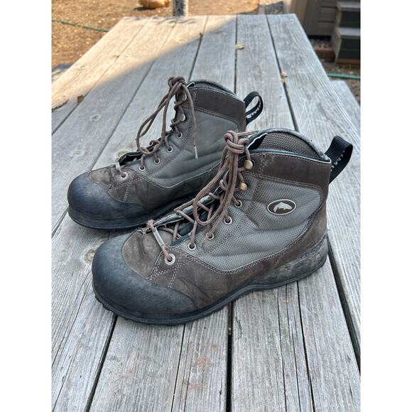 Simms headwaters vibram rubber soles fly fishing wading boots men’s 11 river - Picture 1 of 5